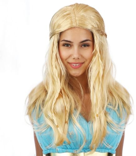 P'tit Clown - 23292 | Peluca medieval rubia para mujer de lujo - Volumen majestuoso y calidad excepcional - Mediana edad y vikingos!