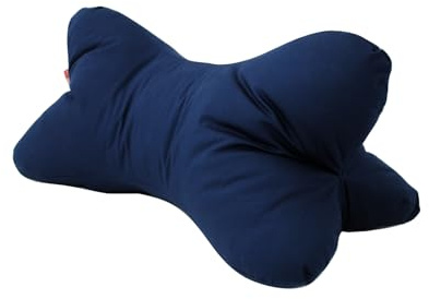 POWER INN Leseknochen | Nackenkissen - Lesekissen | 44 x 23 cm (Baumwolle, Blau)