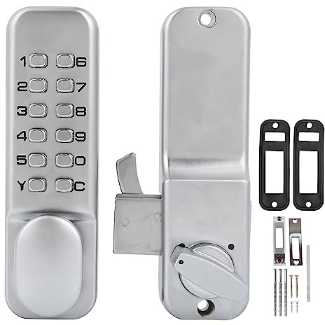 Zinc Alloy Lock Sliding Door Lock,Passsword Lock Mechanical Code,1‑11 Digits Mechanical Combination Lock Sliding Door Keyless Access for Kitchen Balcony