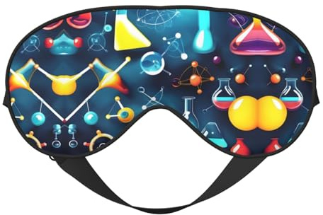 Schlafmaske mit abstraktem Wissenschafts-Chemie-Druck, Nacht-Augenbinde, weicher Augenschutz für Damen und Herren, für Reisen, Nickerchen, Meditation