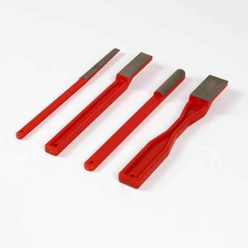 Karl Dahm® 4er Diamant-Handfeilen-Set K200 – Präzisionsfeilen für Fliesen, Keramik, Naturstein, Metall & Glas – Ergonomisches Design für feine Schleifarbeiten und perfekte Oberflächen (12040)