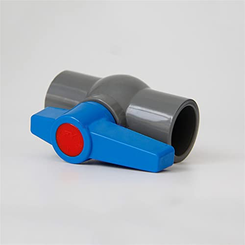 JNVFTCUX 20mm 25mm 32mm 40mm 50mm Gray PVC Ball Valve Adapter Connector for Irrigation Hydroponic System 1Pcs(50mm)