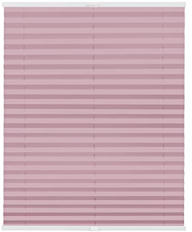 Lichtblick Plissee Klebfix, ohne Bohren, verspannt, Blickdicht - Rosa 100 cm x 130 cm (B x L)