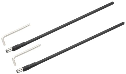 sourcing map 2 Stück Gitarren-Zwei-Wege-Stange, 380 mm Low-Profile-Gitarrenstab mit 4 mm L-Schlüssel, Gitarrenbauer-Werkzeuge für elektrische, akustische Bassgitarren, Hals-Reparatur-Anpassung,