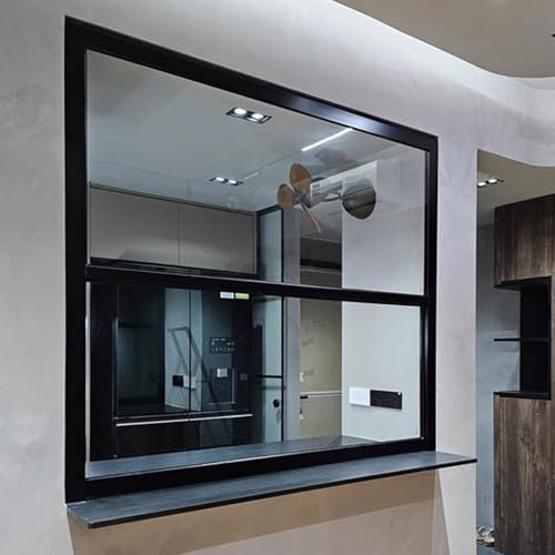 WhamtL Schiebefenster Kellerfenster, Flächenbündiges Schiebefenster, Hühnerstall, Garagenräume, Werkstatt, Sturmfenster, Große Trennwandfenster(39x28in(1000x700mm))