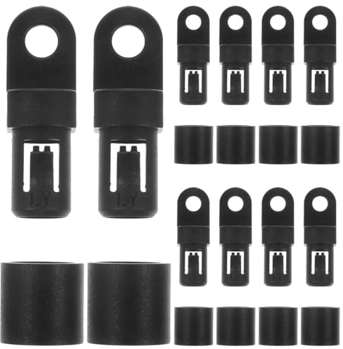 INOOMP 10Pcs Bungee Cord End Hooks Boat Elastic Cord Rope End Connectors for Kayak Elastic Terminal Ends for Paddle Leashes Cargo Nets Water Resistant Kayak Hardware