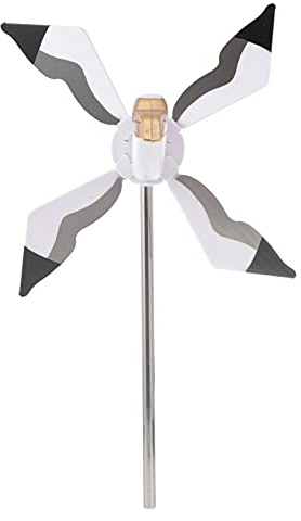 ROMISBABA Girouette de Mouette Décorative pour Jardin Extérieur, Moulin à Vent en PVC Solide, Ornement Pelouse Réaliste, Décoration Printanière pour Patio et Cour, Rotation au Vent Naturel