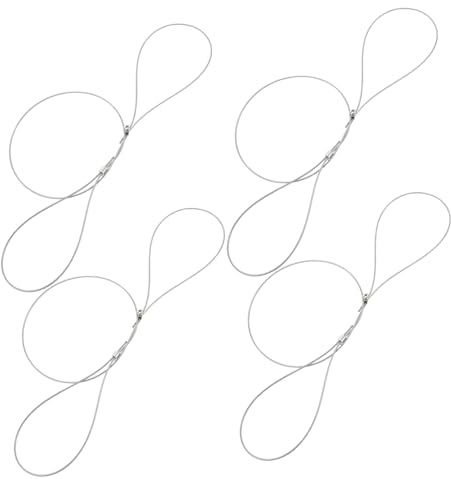 HAMPPLIES 4piezas Accesorios De Cuerda De Acero Inoxidable Cable Para Colgar Cuadros y Lámparas Mecanismo De Bloqueo Para Decoraciones Artísticas y Marcos De Fotos