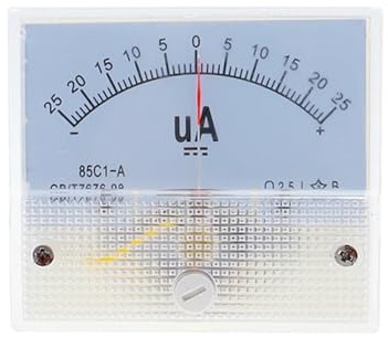 Amperometro analogico 85c1 amperometro positivo e negativo DC milliamperometro microamperometro ± 25ua 50ua 100ua 200mA 300mA 5A 10A amperometro bidirezionale(-300uA To 300uA)