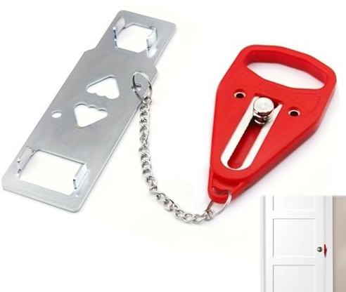 Mlifleue Portable Door Lock for Travelling, Hotel Door Lock Travel Safety Device, Heavy-Duty Security Locks for Home and Apartment, Compact Travel Safety Tool for Additional Privacy and Protection