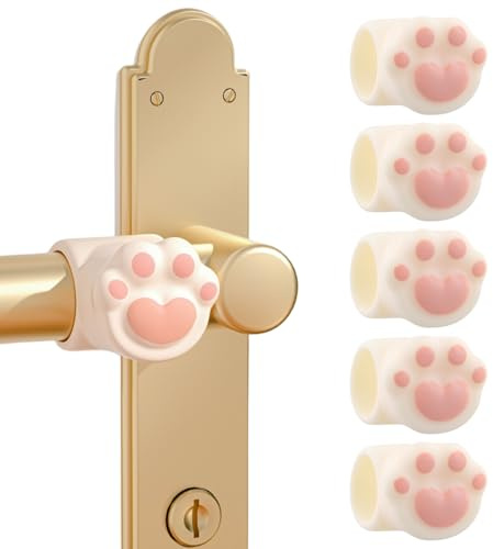 Türklinkenpuffer 6er Set, Hochelastische Türstopper für Türklinke, Fensterklinke und Türgriff, Silikon Schutzpolster (20mm)