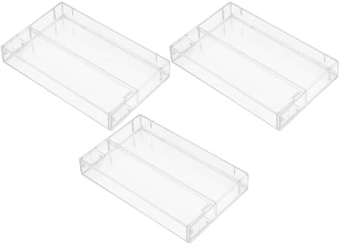 DIKACA 3 Pezzi Porta Cassette Trasparenti in Plastica Polistirene Custodie Rigide Protettive per Nastri Audio Organizer Retro per Collezionisti e Dj Custodia Anti-Danni per Registrazioni