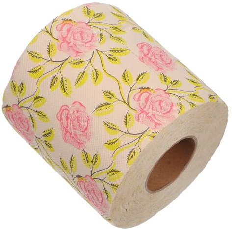 BCOATH Papel Higiénico de Bambú con Estampado de Rosas Suave y Decorativo para Baño y Oficina Rollo Creativo y Cómodo para Piel Sensible