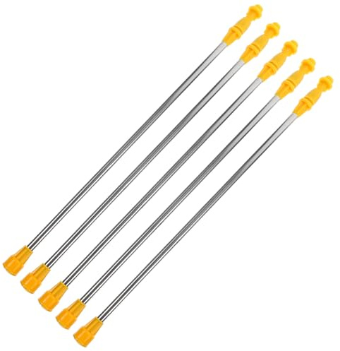 WRITWAA Tige Télescopique en Acier Inoxydable 5 Pièces Rallonge pour Pulvérisateur Agricole Lance de Pulvérisation Manuelle pour Jardin Accessoire Résistant à L’Usure pour Arrosage et