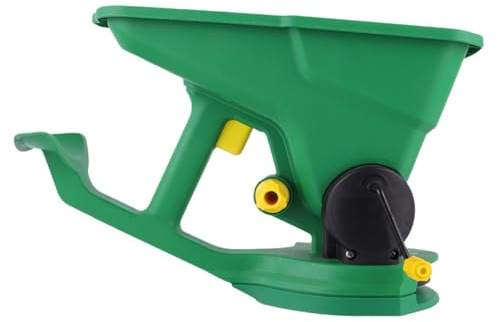 Homoyoyo Semoir Manuel Portable pour Jardinage Et Pelouse, Épandeur De Semences à Manivelle Vert Compact, Outil De Semis Léger Dispersion Ajustable, Épandeur D'engrais pour Jardins Et Pelouses