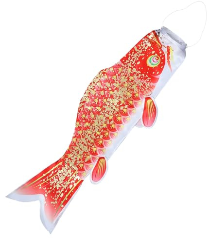 MINAOLULUS Karpfenflagge 3D Goldener Koi Windsack für Touristenattraktionen Garten Balkon und Restaurant Dekoration