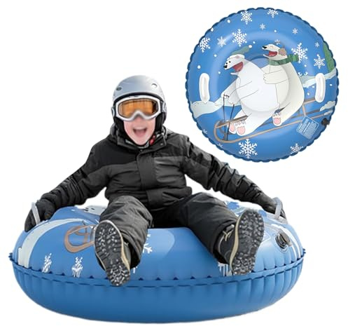 Tubos de nieve inflables - Juguetes de invierno inflables resistentes al frío - Reforzado para trineo, para niños, jóvenes, familia, al aire libre, camping, jardín, parque deportivo