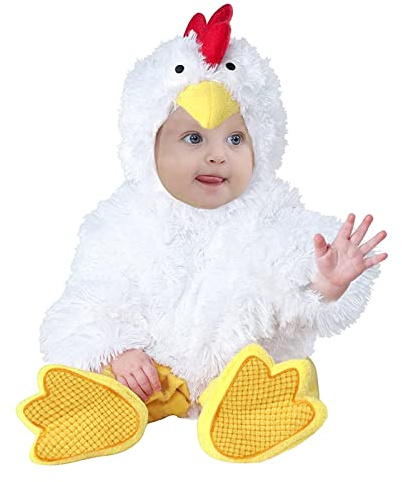 Générique Adorable Costume de Poulet pour nouveauné Fille garçon Halloween bébé Poussin avec Combinaison Thanksgiving Noël Carnaval Anniversaire Cosplay