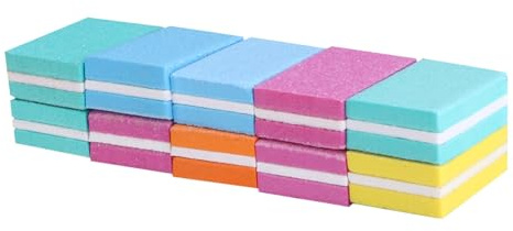 HOMSFOU Herramienta para Arte de Uñas 10 Piezas Esponja de Eva para Pulir Uñas Pequeño Bloque Cuadrado para Salón y Uso en Casa Color Aleatorio