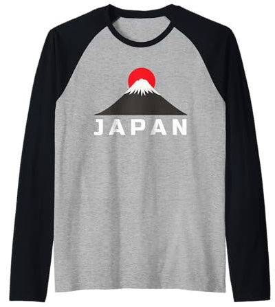 Japan Travel Mount Fuji Sun Rising Tops, Camisetas y Accesorios Camiseta Manga Raglan