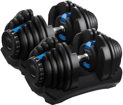 LSBIKE 40kg Verstellbare Hantel 17 in 1 Hantelset, Kraftraining und Heimtraining Variable Gewichte platzsparend, Hanteln Set verstellbar für Männer & Frauen—Gewichte Kurzhanteln (Blau 2 Stück)