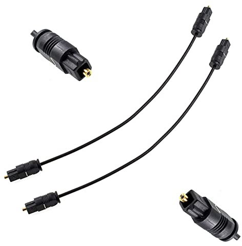 Oiyagai 2 Pezzi Cavo Audio Digitale Toslink Ottico SPDIF Maschio a Maschio OD 2.2 (3M / 9,8FT)