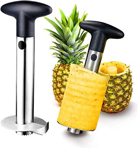 Tagliapela Per Ananas, [2021latest] [lama Affilata Più Spessa] Acciaio Inossidabile 430, Affettatrice Per Coltelli Da Frutta Affettatrice A Spirale Per Ananas Accessori Da Cucina Facili Da Usare