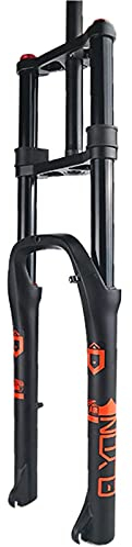 SLRMKK Fahrrad Federgabeln BMX Federgabel 26 MTB Scheibenbremse Fahrrad 1-1/8 Gabelschaft Fahrradgabel 150mm Federweg Luftdämpfung Für 4,0 Fett Reifen QR 2996g