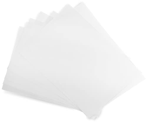 Netuno 50 x Weiß Transparentpapier 100g DIN A5 148x 210 mm Papier durchsichtig bedruckbar transparentes Druckerpapier zum Zeichnen Basteln Drucken Scrapbooking DIY-Karten Hochzeit Geburtstag Taufe