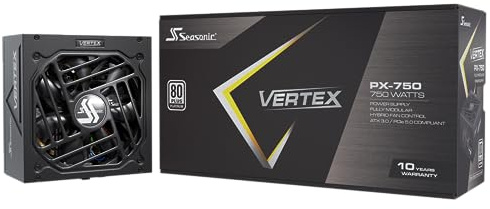 Seasonic Vertex PX-750 | 750 W | 80+ Platinum | ATX 3.0 et PCIe 5.0 Ready | Entièrement modulaire | Facteur de Forme ATX | Faible Bruit | Condensateur Japonais de qualité supérieure | Compatible avec