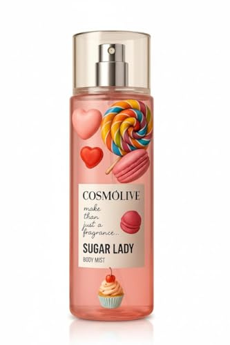 Cosmolive Body Mist - Revitalizing, Refreshing Scent, Long-lasting, Hydrating Fragnace Spray - 250ml - Sugar Lady