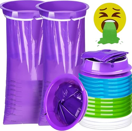 WDZGX Spucktüten mit Ring Einmal Kotzbeutel Brechtüten Disposable Vomit | Bags Auto Kotztüte Spuckbeutel Brechbeutel Spucktüte Kinder Kotztüten Verschließbar Mundstück Erbrechen Übelkeit Erwachsene