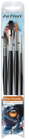 da Vinci, Signature, VITAS Artworks Aquarellpinselset, 4-teilig | 4 Synthetikpinsel: 498 Gr. 2, 5898 Gr. 12, 188 Gr. 7 und 1280 Gr. 1 – ausgewählt mit VITAS ARTWORKS.