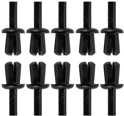 cyclingcolors 10x Kunststoffnieten Auto Befestigung Clips Universal Stoßstangen Zierleisten Plastikklips Spreiznieten Karosserie Befestigungssatz Ø8mm x 3mm-10mm