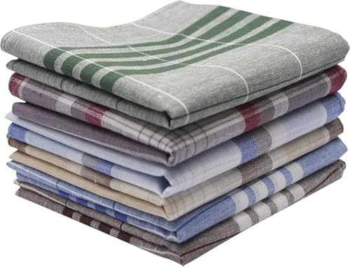 emperoch 6 Stofftaschentücher Herren Taschentücher Stoff Herren 40cm x 40cm Herrentaschentücher Taschentücher Stoff Baumwolltaschentuch