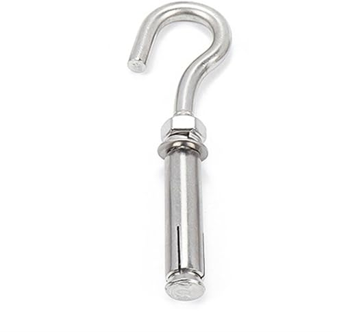 OZLCUA Dehnschraubenhaken 10 stücke Edelstahl M6/8/10/12 Expansion Haken Schraube Hebe Ring Kanaldeckel Mesh Mit Haken Wasser heizung Expansion Bolzen Wand Dehnschraube (Size : C2, Color : M10)