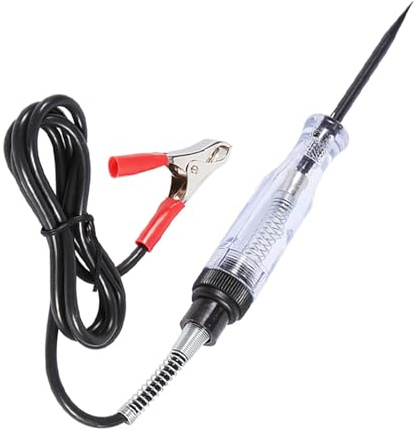 Generic Elektrischer Draht Stromkreistester Durchagngsprüfer Auto 6 V 12 V 24 V DC Auto LKW Auto Tester Polaritätstester Spannungsstromkreistester Autotest VoltMet Long Probe Pen Glühbirne