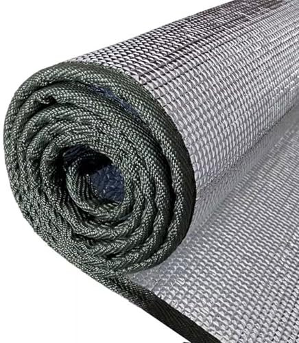 Outdoor Alu Isomatte Doppel Alumatte Isoliermatte Thermomatte 7mm Faltbare Zeltmatte Schlafmatte Thermomatte kompakt leich für Camping Yoga Sport(2m x 2m)