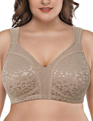 Deyllo Donna Reggiseno Coppa Piena Reggiseno Senza Ferretto Supporto Comodo Toffee 005-1 4G