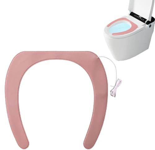 Scaldasedile WC,Riscaldatore sedile WC,Sedili WC riutilizzabili | Lavabile Alimentato tramite USB Montaggio facile Riscaldamento veloce e costante Coprivaso accogliente morbido e caldo per sedili WC a