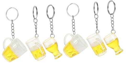 LABRIMP 6stücke Teiliges Bierbecher Schlüsselanhänger Lustige Schlüsselringe Für Taschen Rucksäcke Und Dekorative Für Und Party-dekoration