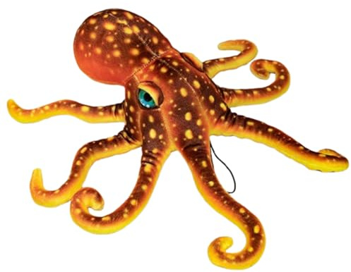 champracer Oktopus Plüschtiere, Oktopus Kuscheltiere, Kreative Plüschtier Oktopus Kissen, Realistischer Oktopus, Dekoration für Wohnzimmer, Schlafzimmer, Sofa (55 * 17 cm,Dunkel Farbe)