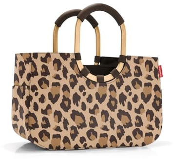 reisenthel loopshopper M Frame Leo Macchiato – Stabile Tasche mit praktischen Fächern aus recycelten PET-Flaschen – Eleganz beim Einkaufen, viel Funktion inklusive!