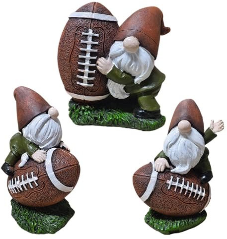 SVCEQZE Football Gnome Detailed Hand Painted Resin Decorative Sculpture