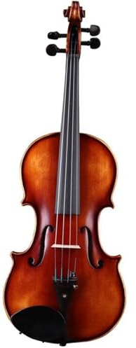 Anfänger Geige Handgefertigte Violine Fichte 4/4 Massivholz Violine Naturrot Hellbraun Violine Brasilianischer Bogenkoffer(1/8)