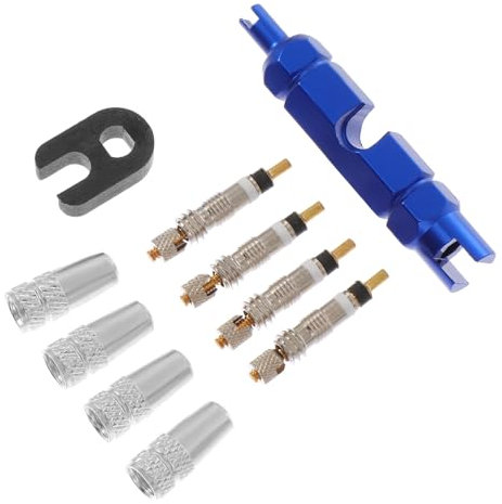 CHILDWEET 10 Teiliges Set Ventilkern Adapter Für Fahrradreifen Ventiladapter Reparaturwerkzeug Für Sclaverand Und Schrader Ventile Bike Zubehör Für Effektive Reifenreparatur