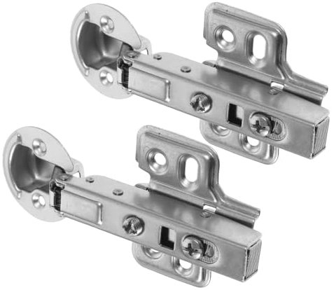 Angoily 2 Cerniere Per Ante Di Mobili in Acciaio Inossidabile - Cerniera Silenziosa in Metallo Per Mobili A Sovrapposizione E A Incasso