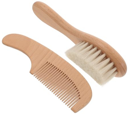 Brosse de Bain pour Bébé, Set 1 Pièce en Bois, Peigne Doux | Nés, Facile à Nettoyer Manier, Robuste, pour Baby Showers et Occasions Spéciales