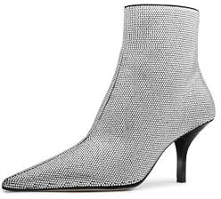 Michael Kors Women's Selina Heeled Bootie, Black/Hot Fix, 8