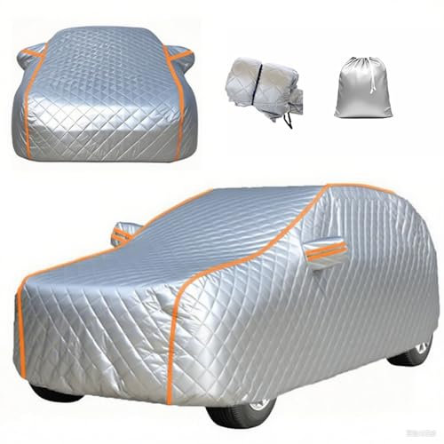 Full Car Cover Anti-Hail for Jeep Wrangler TJ 1997-2006 Hail Protection Car Covers for Outside Storage Snow Rain Sun UV Protection,with Storage Bag,Reflective Strips,Silver-CT